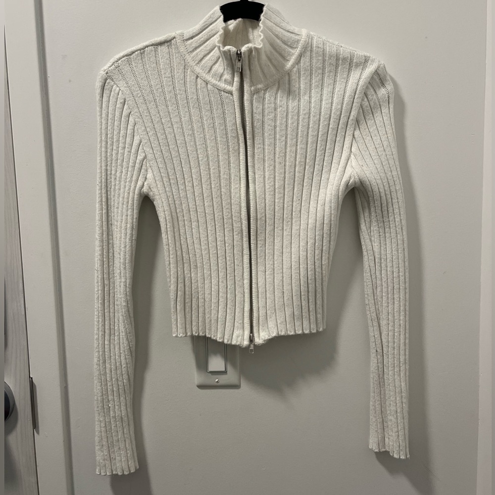 White Garage Sweater